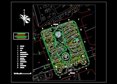 上海金山小区规划平面3D模型