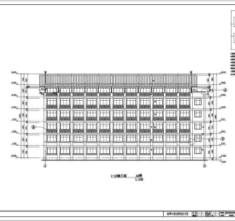 某地6层混凝土框架结构宿舍楼建筑施工图3D模型