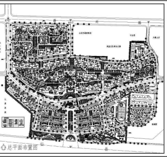 某住宅小区绿化规划总平面布置图纸