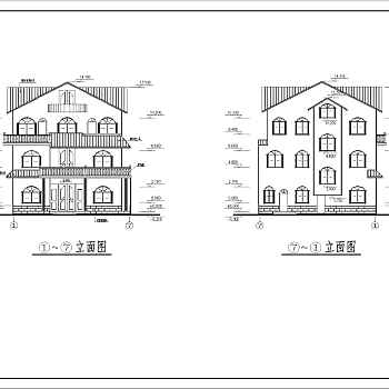 某三层别墅建筑、结构设计施工图纸3D模型