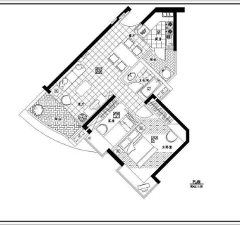 某两室两厅住宅装修设计方案图