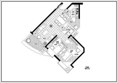 某两室两厅住宅装修设计方案图