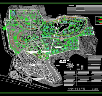 天池山小区总平规划及绿化方案