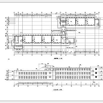 某小学教学楼建筑设计施工图（含总图）3D模型