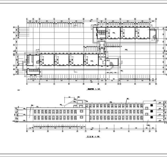 某小学教学楼建筑设计施工图（含总图）3D模型