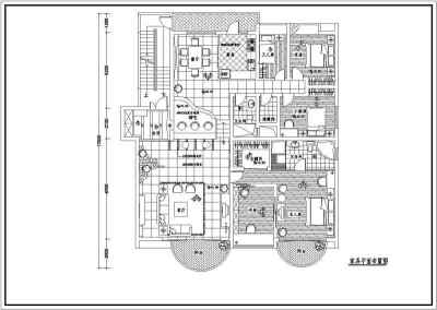 某大户型三室两厅装修设计施工图