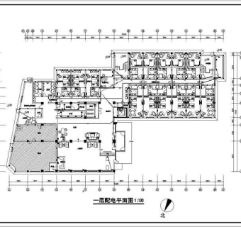 某六层酒店装修电气设计施工图（强电）3D模型