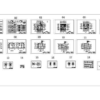 完整豪华欧式别墅施工图3D模型