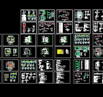 某地区某三层砖混结构私人住宅别墅设计cad建筑结构图