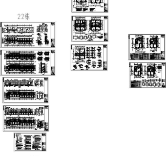 xx联排别墅施工图全套3D模型