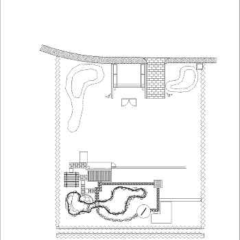 【上海】某别墅庭院绿化景观施工说明图纸3D模型