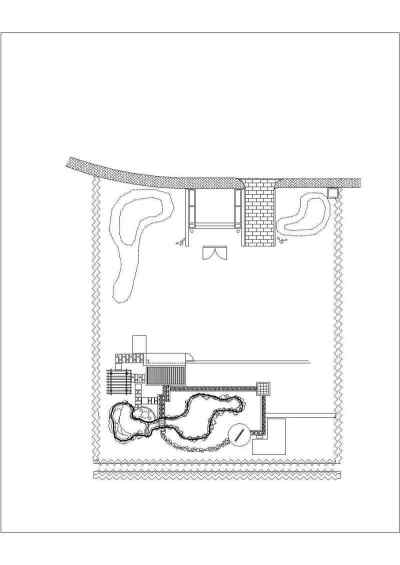 【上海】某别墅庭院绿化景观施工说明图纸3D模型