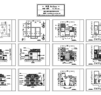 别墅户型全套图纸3D模型