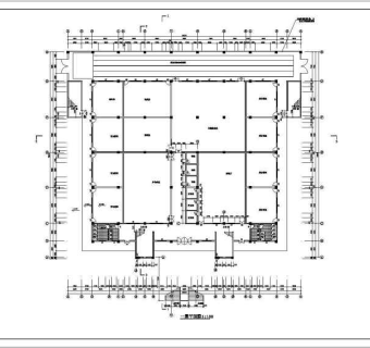 框架结构体艺馆建施图