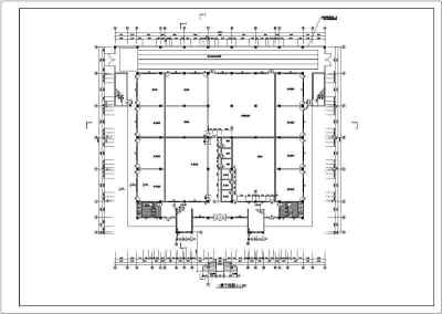 框架结构体艺馆建施图