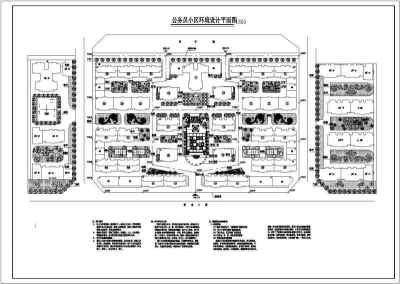 某公务员小区环境规划设计总平面图