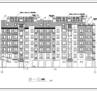 某地多层住宅建筑cad设计施工图