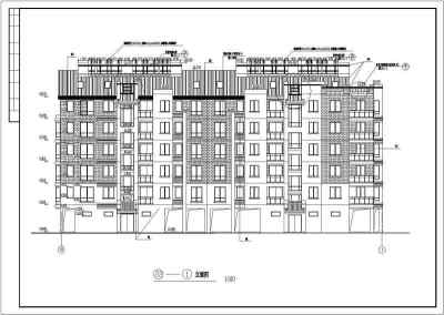 某地多层住宅建筑cad设计施工图