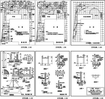 某别墅庭院景观绿化全套施工图3D模型