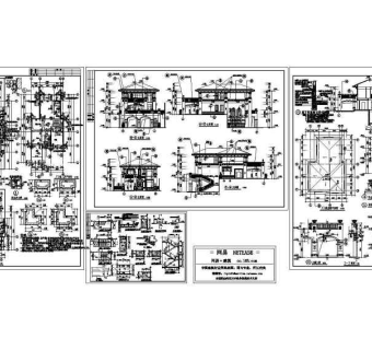 别墅建筑施工图3D模型