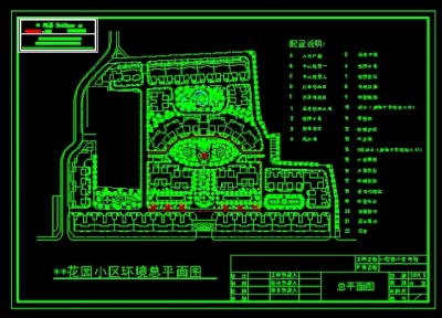 某小区环境规划总平面图