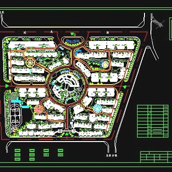 小区规划设计总平面图
