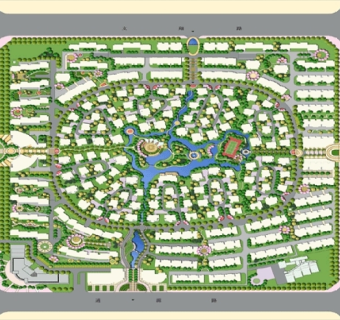上海某高档小区规划平面图