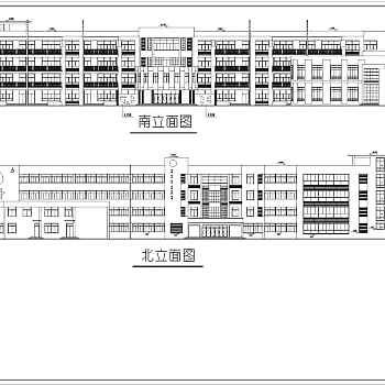 某县4层框架结构18班实验幼儿园建筑施工图