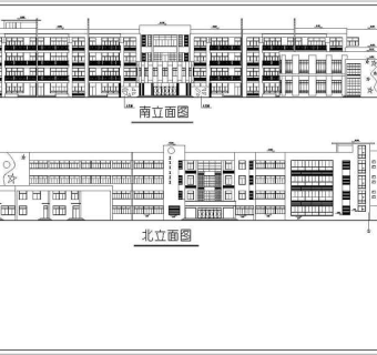 某县4层框架结构18班实验幼儿园建筑施工图