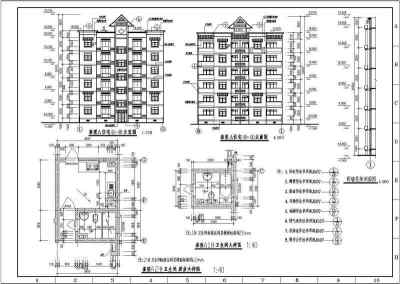 某多层住宅楼建筑设计施工图全套