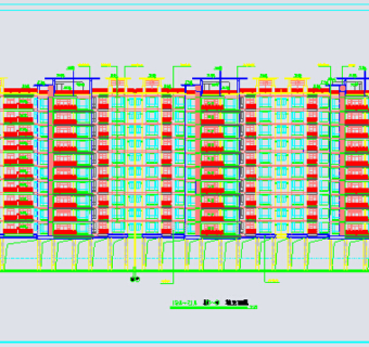某地多层住宅小区建筑布置及总图布置