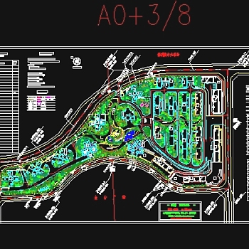 某小区绿化规划总平面布置图3D模型