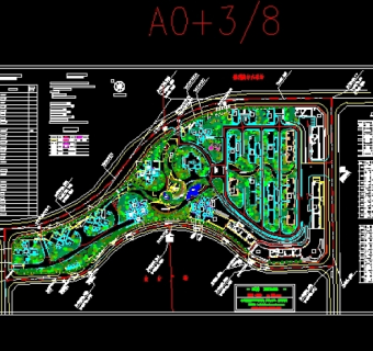 某小区绿化规划总平面布置图3D模型