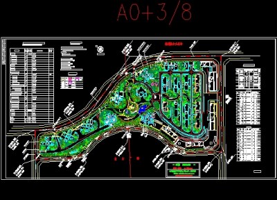 某小区绿化规划总平面布置图3D模型