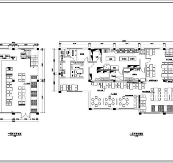 无锡两层框架结构中餐厅室内装修设计施工图