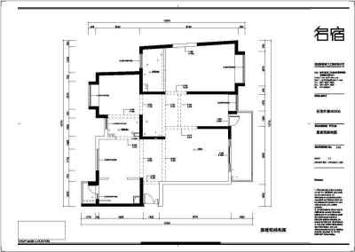 某地三室两厅两卫住宅装修设计施工图纸