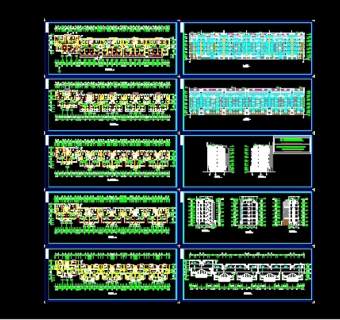 高级住宅小区多层住宅施工图