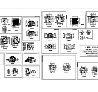 四套经典的别墅施工图3D模型