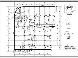 某局部九层框架结构商厦结构设计施工图
