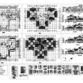 北美风情别墅全套图3D模型