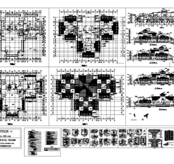 北美风情别墅全套图3D模型