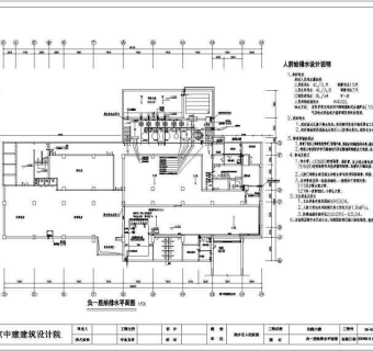 湖南省某医院住院大楼给排水全套施工图