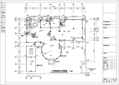 一栋3层的独栋别墅给排水设计施工图3D模型