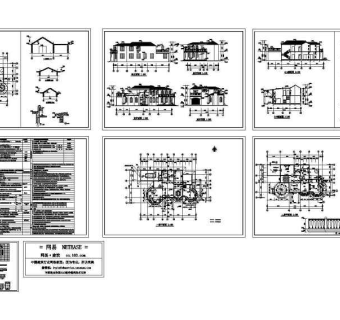 欧式别墅全套建筑图3D模型