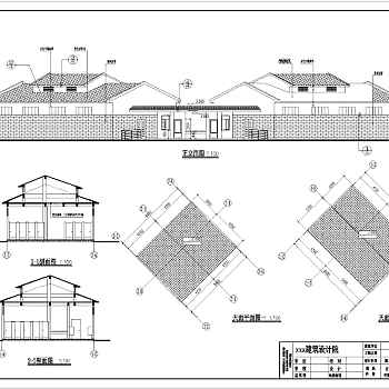 某公园单层框架结构公厕建筑施工图纸3D模型