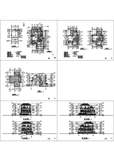 3层独栋别墅施工图3D模型