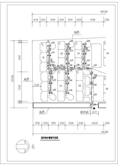 某小区室外给排水及燃气管道综合管线图3D模型