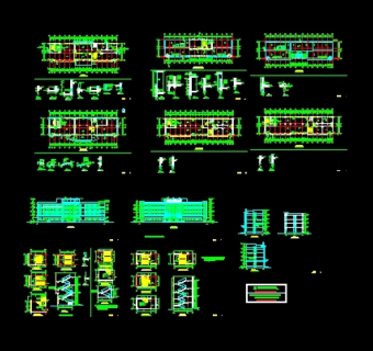 ４层框架结构综合楼建筑图