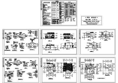 3套经典别墅施工图3D模型