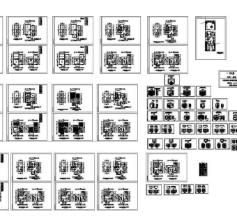 某校别墅装饰施工图全套图纸3D模型